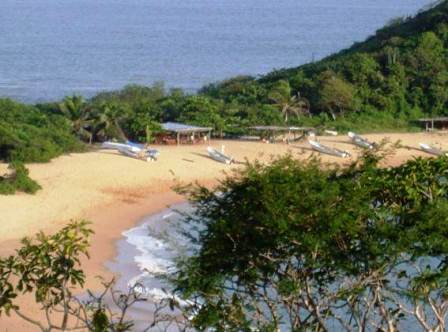 Bahia con lanchas de pescadores