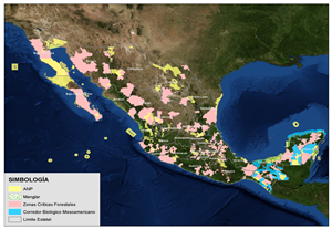 Mapa de zonas donde actúa la profepa