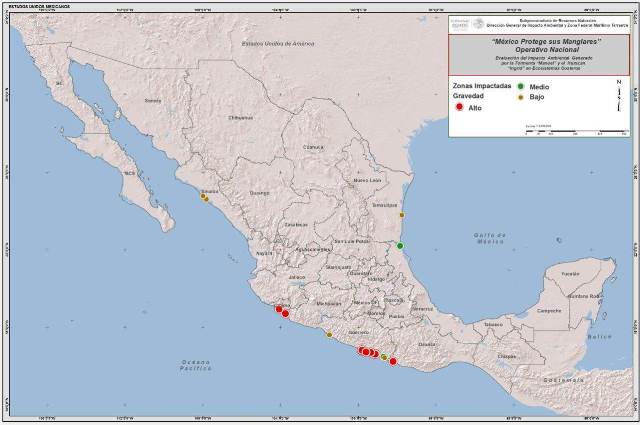 Mapa 2 de sitios identificados con impactos